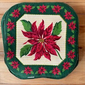 Vintage Pointsetta Cotton Platemats X 6